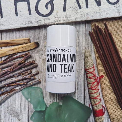 Vegan Deodorant - Sandalwood & Teak - Earth & Anchor Soap Co.